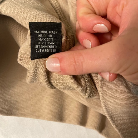 BCBGMaxAzria Tan Zip-Up Rhinestone Track Jacket - Size Medium - Picture 8 of 9